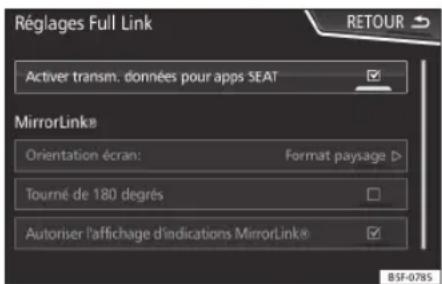 SEAT Navi System Plus - Activation de Full Link - 1