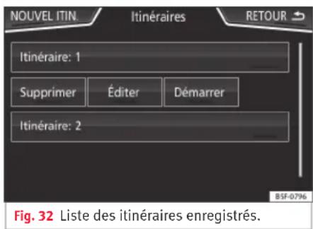 SEAT Navi System Plus - Mes destinations (mémoire de destinations) - 1