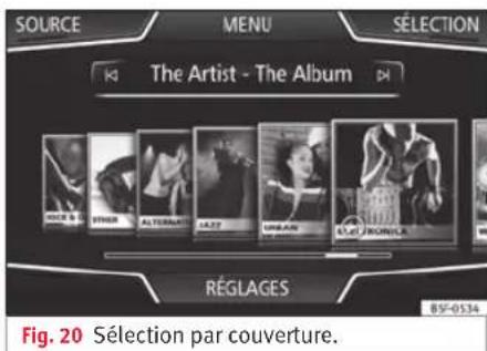 SEAT Navi System Plus - Sélection d'un album par couverture - 1