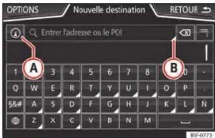SEAT Navi System Plus - Nouvelle destination (entree de la destination) - 1