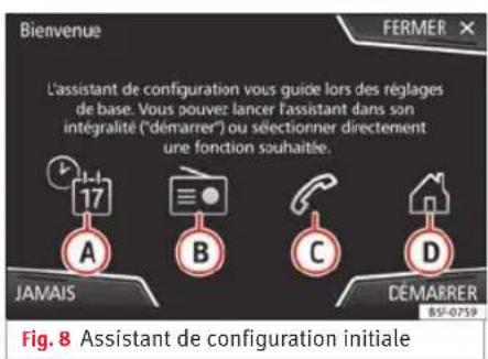 SEAT Navi System Plus - Assistant de configuration initiale - 1