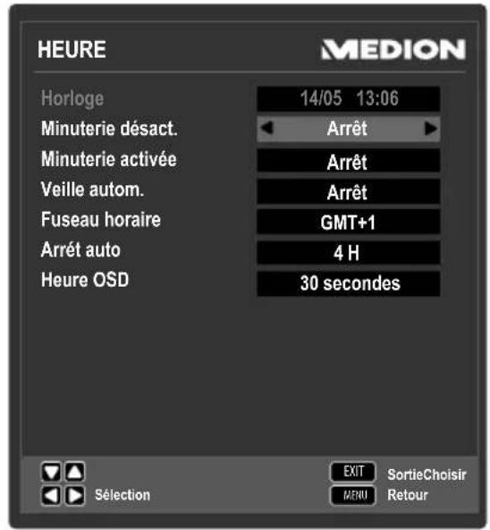 MEDION LIFE P12255 (MD 21350) - Menu HEURE - 1