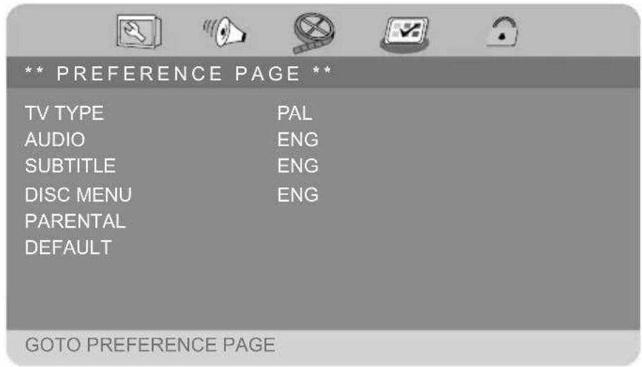MEDION LIFE P71021 (MD 80036) - 14.5.MENU PREFERENCE - 1