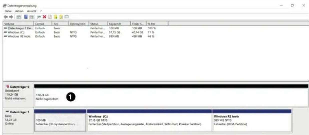 MEDION Akoya S17402 (MD 63000) - Problem bei der Erkennung einer weiteren Festplatte. - 1