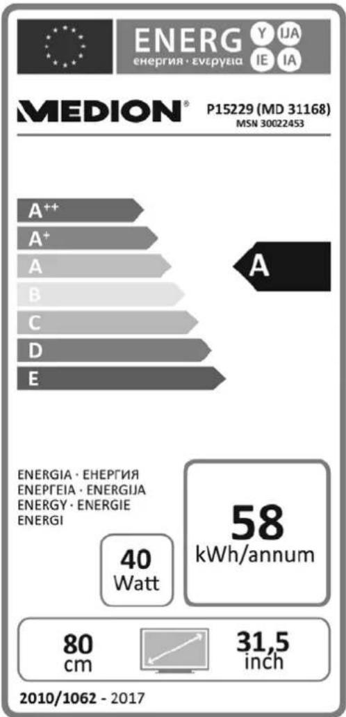 MEDION LIFE P15229 (MD 31168) - Produktdatenblatt P15229 (MD 31168) - 1