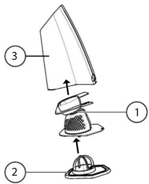 MEDION MD 17518 - Assemblage de l'aspirateur à main MD 17518 H - 1