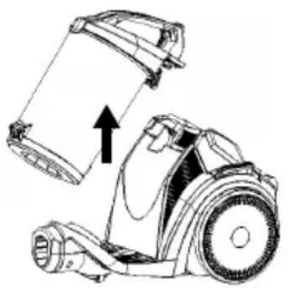MEDION MD 17815 - Svuotamento del contentitore della polvere - 1