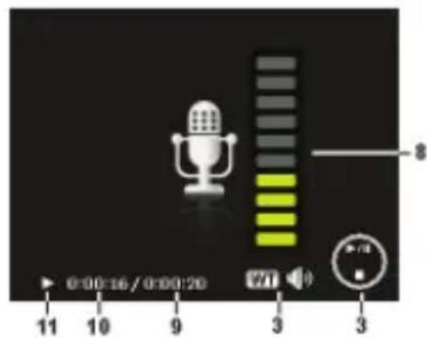 MEDION LIFE E44033 (MD 86765) - Informations affichées pour la lecture d'enregistrements audio - 2