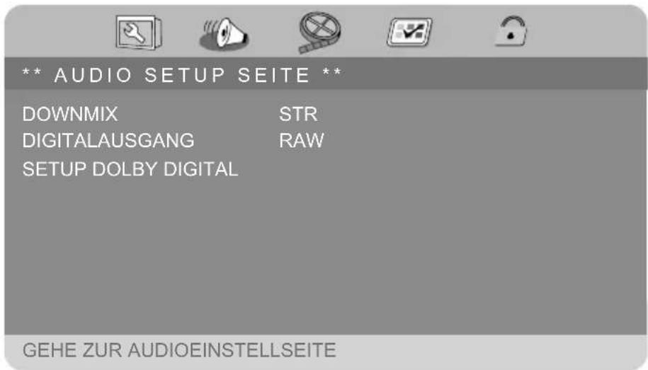 MEDION LIFE P72022 (MD 84873) - AUDIO SETUP MENÜ - 1