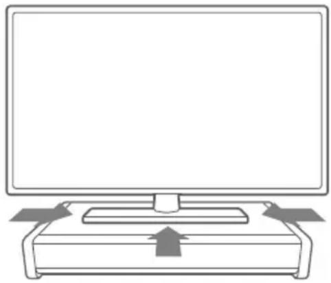 MEDION LIFE P64633 (MD 84467) - Placing a television or monitor onto the soundbase - 1