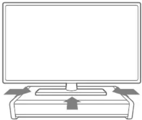 MEDION LIFE P64633 (MD 84467) - Poser un téléviseur ou un moniteur sur la base enceinte TV - 1