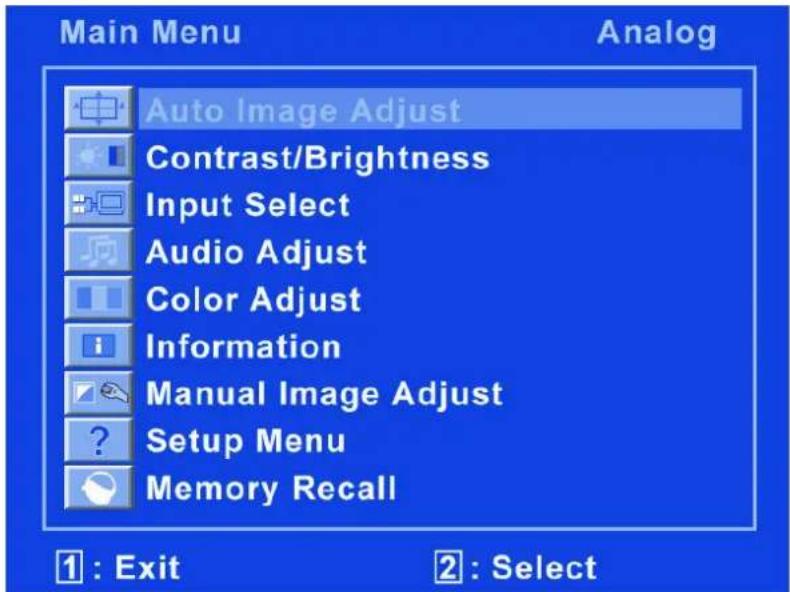 MEDION Akoya P56001 (MD 20094) - Le menu OSD - 1
