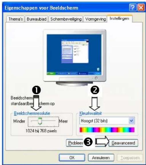 MEDION Akoya P56001 (MD 20094) - Windows XP: Eigenschappen voor beeldschemm - 1