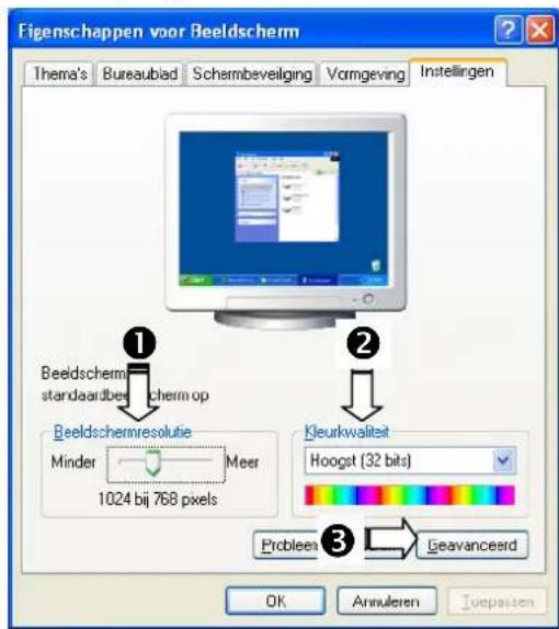 MEDION Akoya P55004 (MD 20110) - Windows XP: Eigenschappen voor beeldschemm - 1