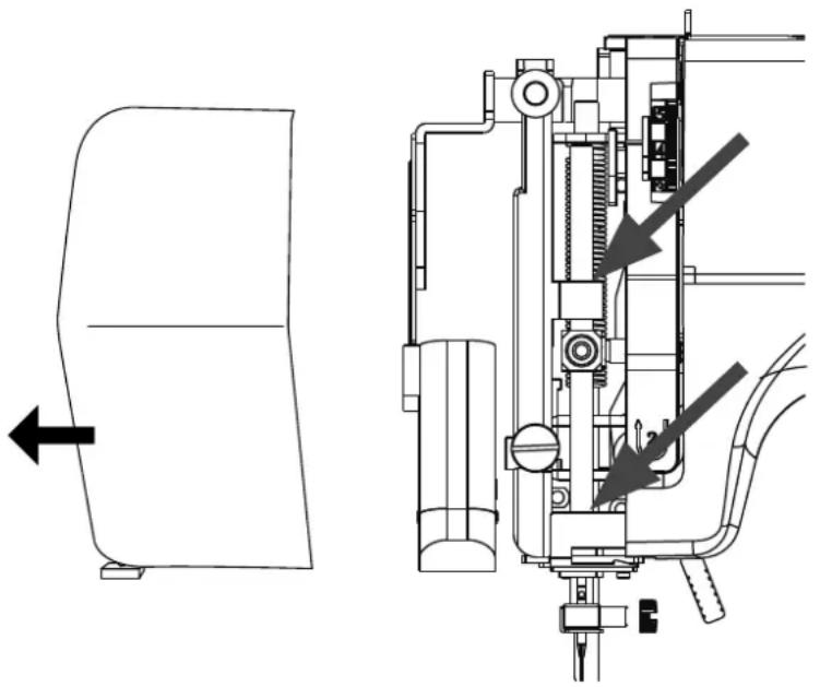 MEDION MD 18205 - Ölen des Maschine hinter der Frontklappe - 2