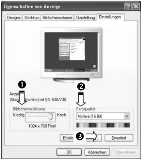 MEDION Akoya X55000 - Monitoreinstellungen unter Windows XP - 1