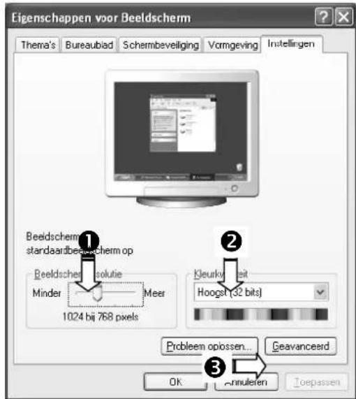 MEDION Akoya X55000 - Beeldscherminstellingen onder Windows XP - 1