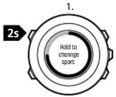 SUUNTO Ambit3 Sport 2.4 - Changement manuel de mode sportif - 1