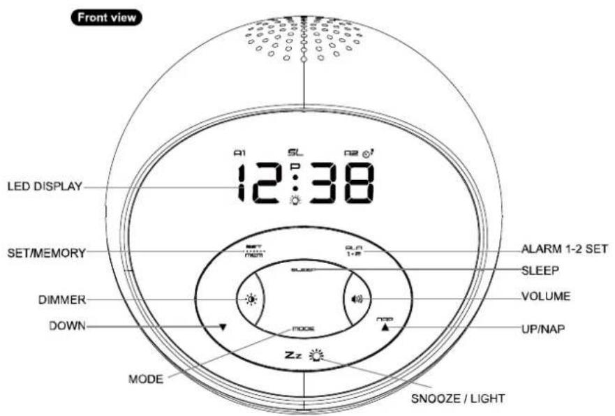 TECHNOLINE WT500 - Radio clock with wake-up-light - 1