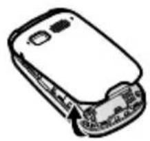 PANASONIC KXTU446 - Insertion d'une carte SIM, d'une carte microSD et de la batterie - 1