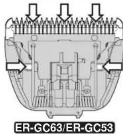 PANASONIC ERGC63 - Montering af bladet - 1
