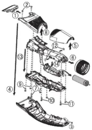 PANASONIC ERGC63 - Îndepărtarea accumulatorului reîncărcabil încorporat - 1