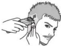 PANASONIC ERGC63 - Adjusting the length around the ears and sides - 2