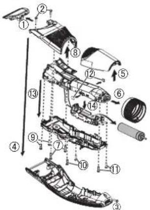PANASONIC ERGC63 - Removing the built-in rechargeable battery - 1