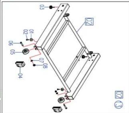 Cardiostrong TR70 - Vue éclatée - 13