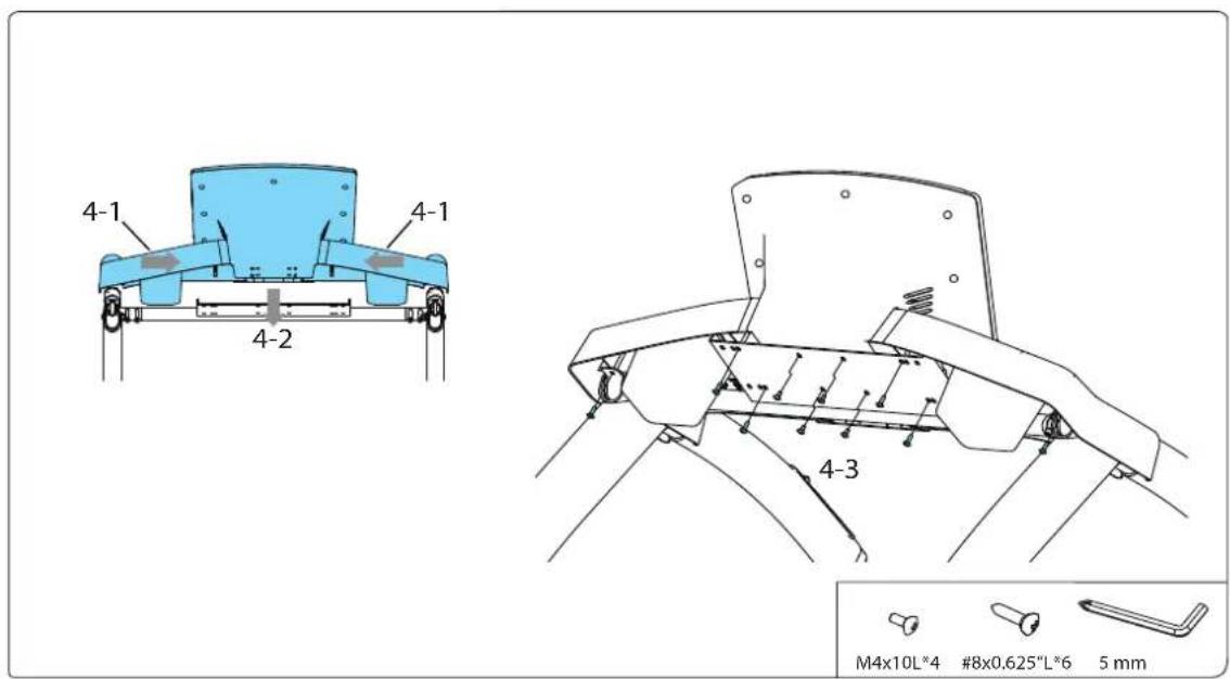 Cardiostrong TR70 - Étape 4: Fixation des consoles - 1