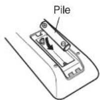 DENON DHTS216 - Insertion des piles - 2