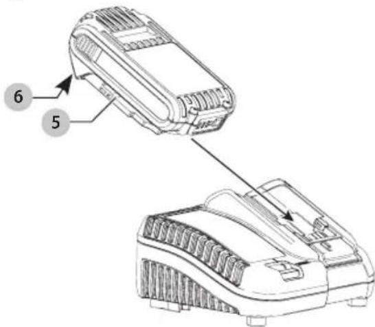 DEWALT DCD200D1 - Charging a Battery (Fig. C) - 1