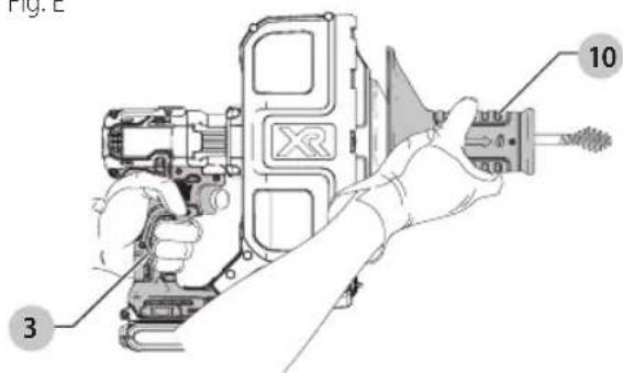 DEWALT DCD200D1 - Posión adecuada de las manos (Fig. E) - 1