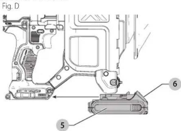 DEWALT DCD200D1 - Installing and Removing the Battery Pack (Fig. D) - 1