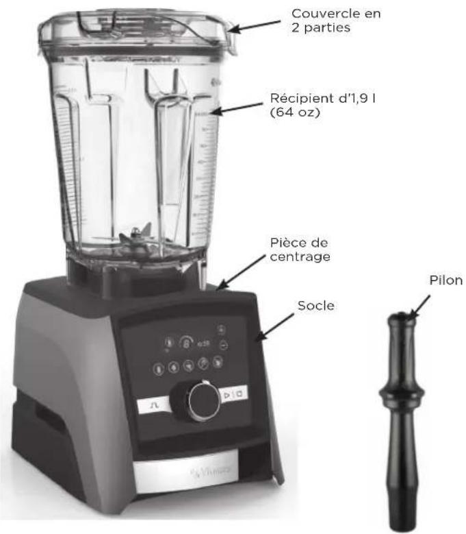 Vitamix Ascent A3300 - PIÈCES ET CARACTÉRISTIQUES - 1
