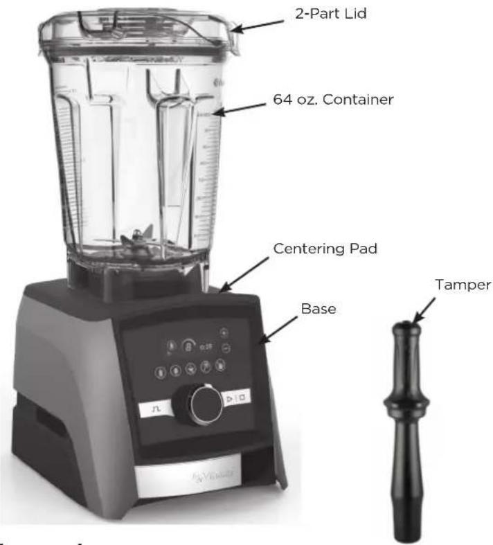 Vitamix Ascent A3300 - PARTS AND FEATURES - 1