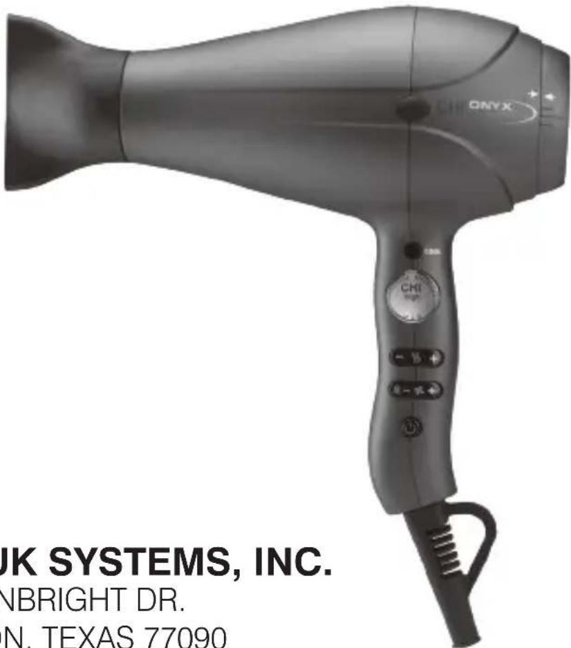 CHI Onyx Euroshine GF8539EU - Instructions pour l'utilisateur - 1