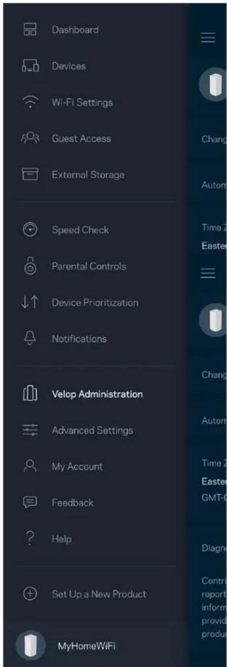 LINKSYS Velop MX10600 - Administração Velop - 1