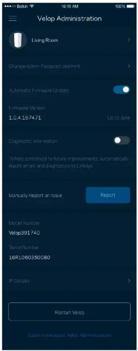 LINKSYS Velop MX10600 - Amministrazione di Velop - 2
