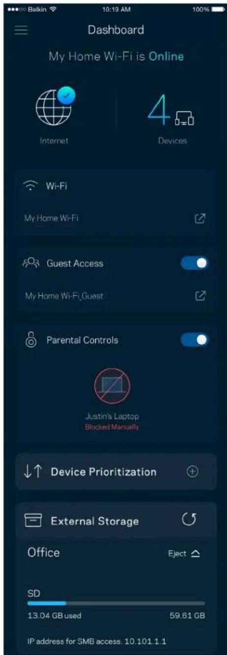 LINKSYS Velop MX10600 - [ \text{Dashboard}(\Pi \nu \alpha \kappa \alpha \varsigma \varepsilon \rho \gamma \alpha \lambda \varepsilon \iota \omega \nu) ] - 2