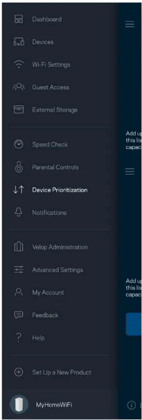LINKSYS Velop MX10600 - Device Prioritization - 1