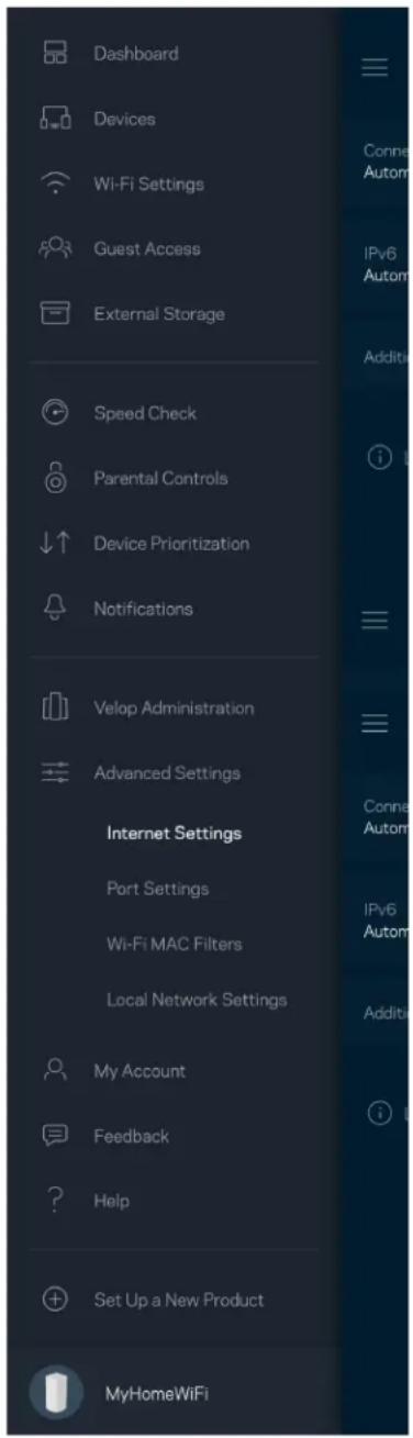 LINKSYS Velop MX10600 - Pengaturan Internet - 1