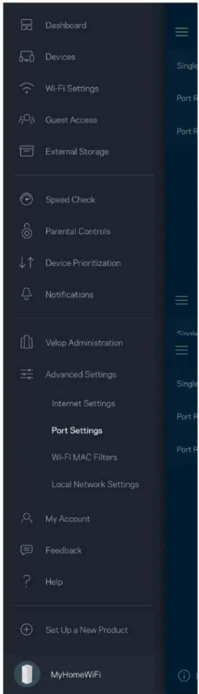 LINKSYS Velop MX10600 - Pengaturan Port - 1