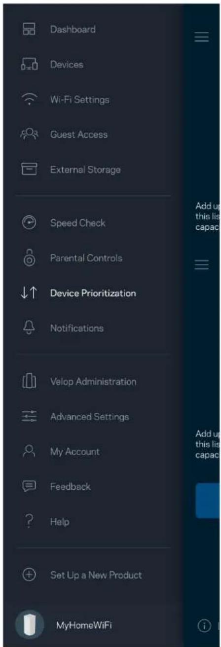 LINKSYS Velop MX10600 - Prioritisasi Perangkat - 1