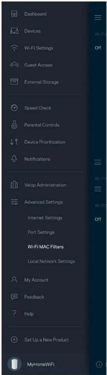 LINKSYS Velop MX10600 - Filtre MAC Wi-Fi - 1