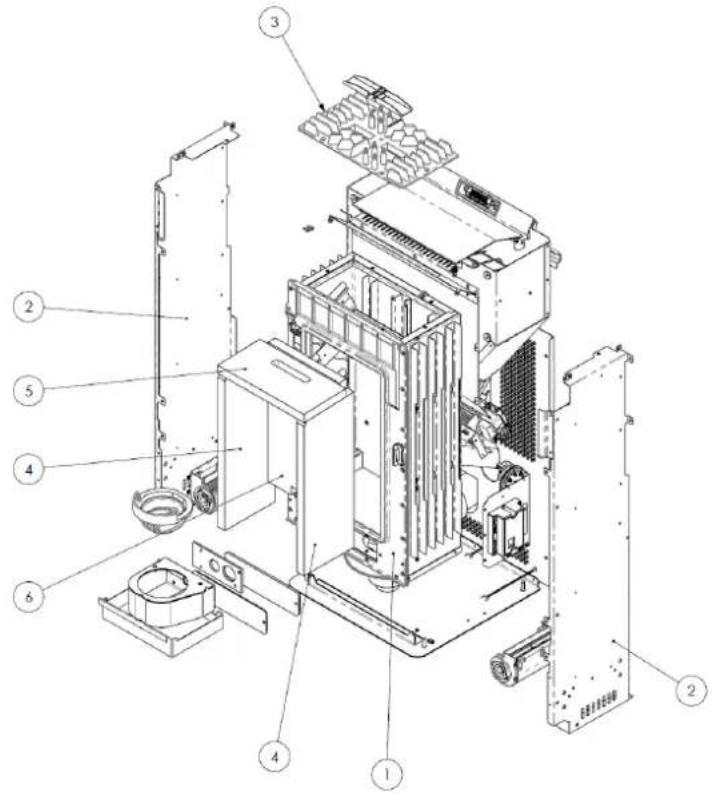 Cola Medea - Composants internes du poèle - 1