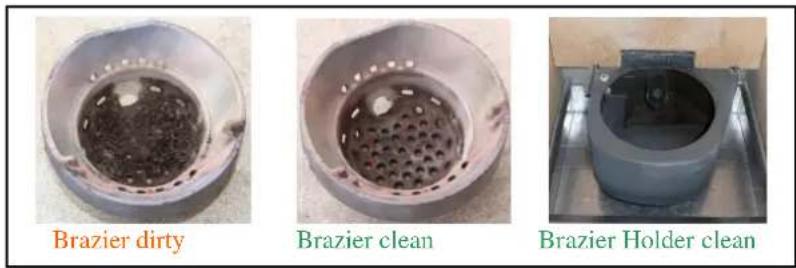 Cola Sabina - Cleaning the brazier - 1