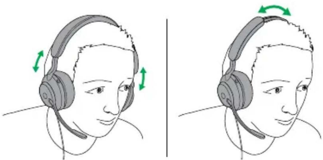 JABRA Evolve2 40 - Ajuster le casque - 1