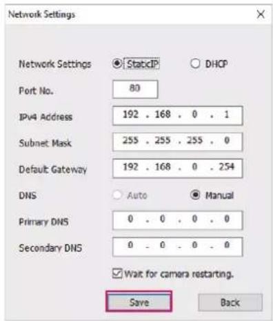 PANASONIC AGCX8 - Saisir chaque élément de réglage du réseau puis cliquer sur [Save]. - 1