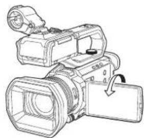 PANASONIC AGCX8 - Orienter l'ecran LCD pour avoir un angle de vision comfortable. - 1